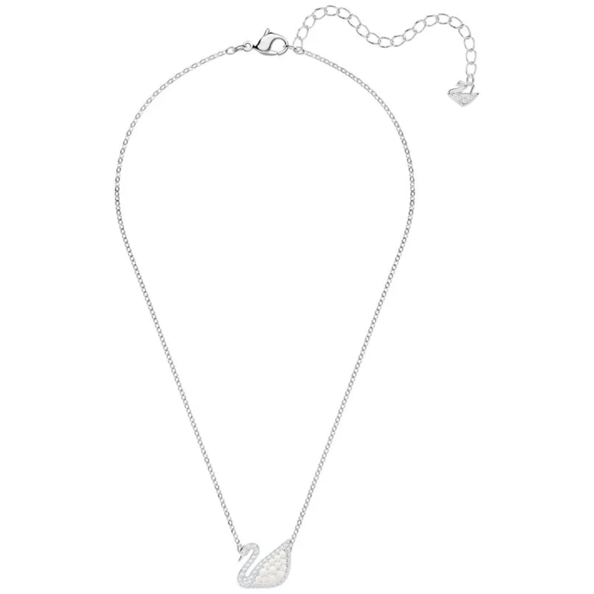 Swarovski Jewelry Swarovski Women's Necklace - Iconic Swan Crystal Pearl Rhodium Plated | 5416605