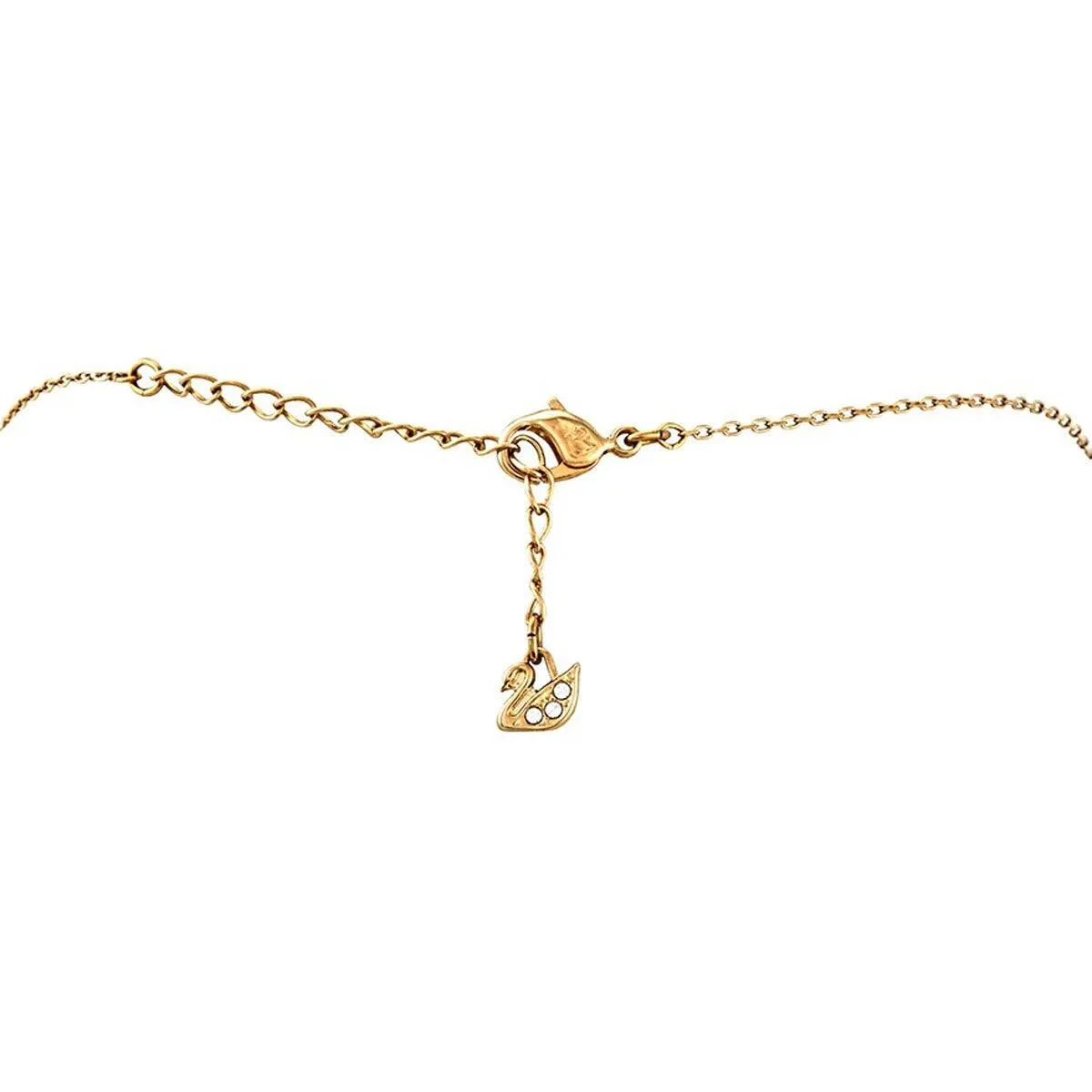 Swarovski Jewelry Swarovski Women's Necklace - Nice Yellow Gold Plated Clear Crystal Feather | 5505740