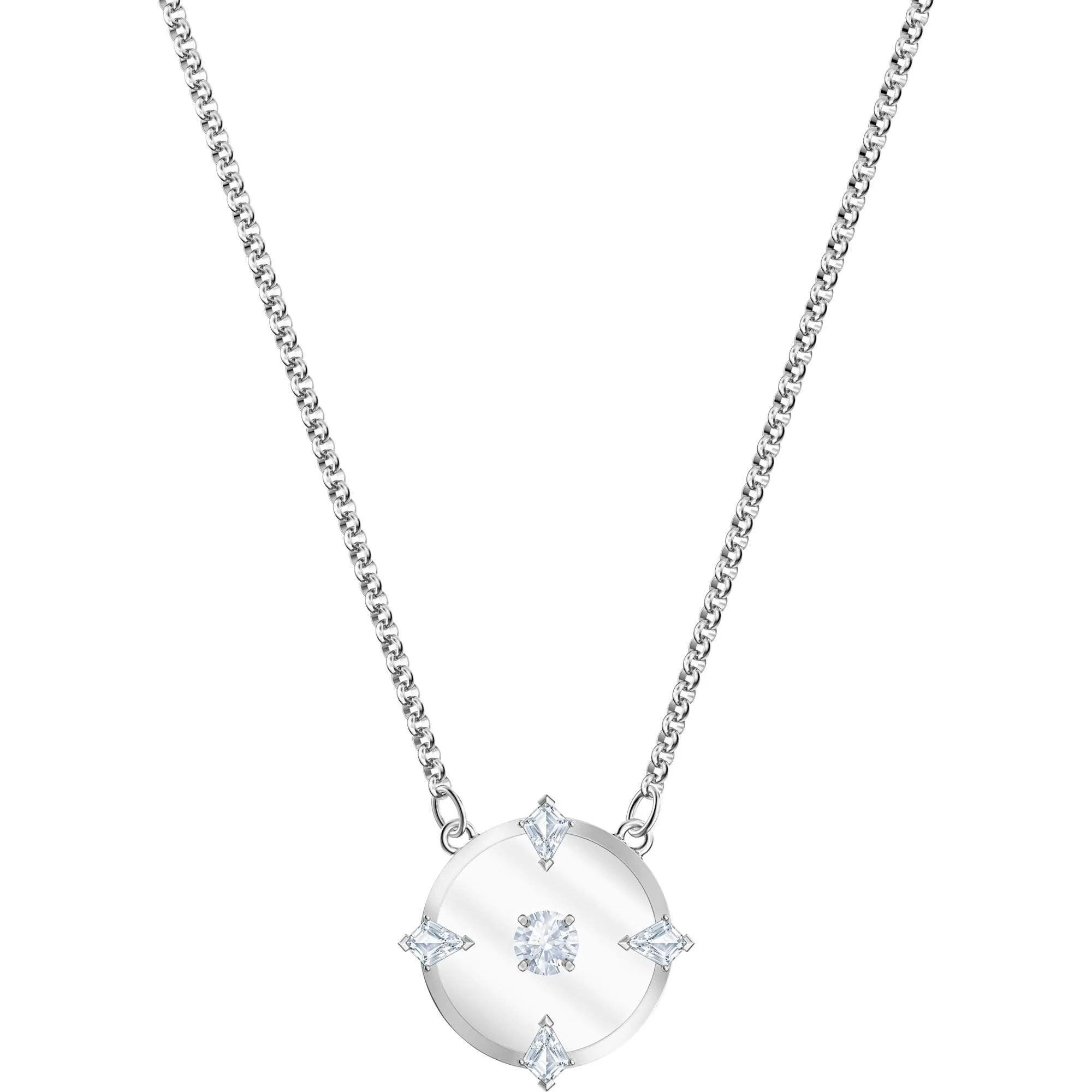 Swarovski Jewelry Swarovski Women's Necklace - North Rhodium Plated Crystals Glass Pendant | 5551796