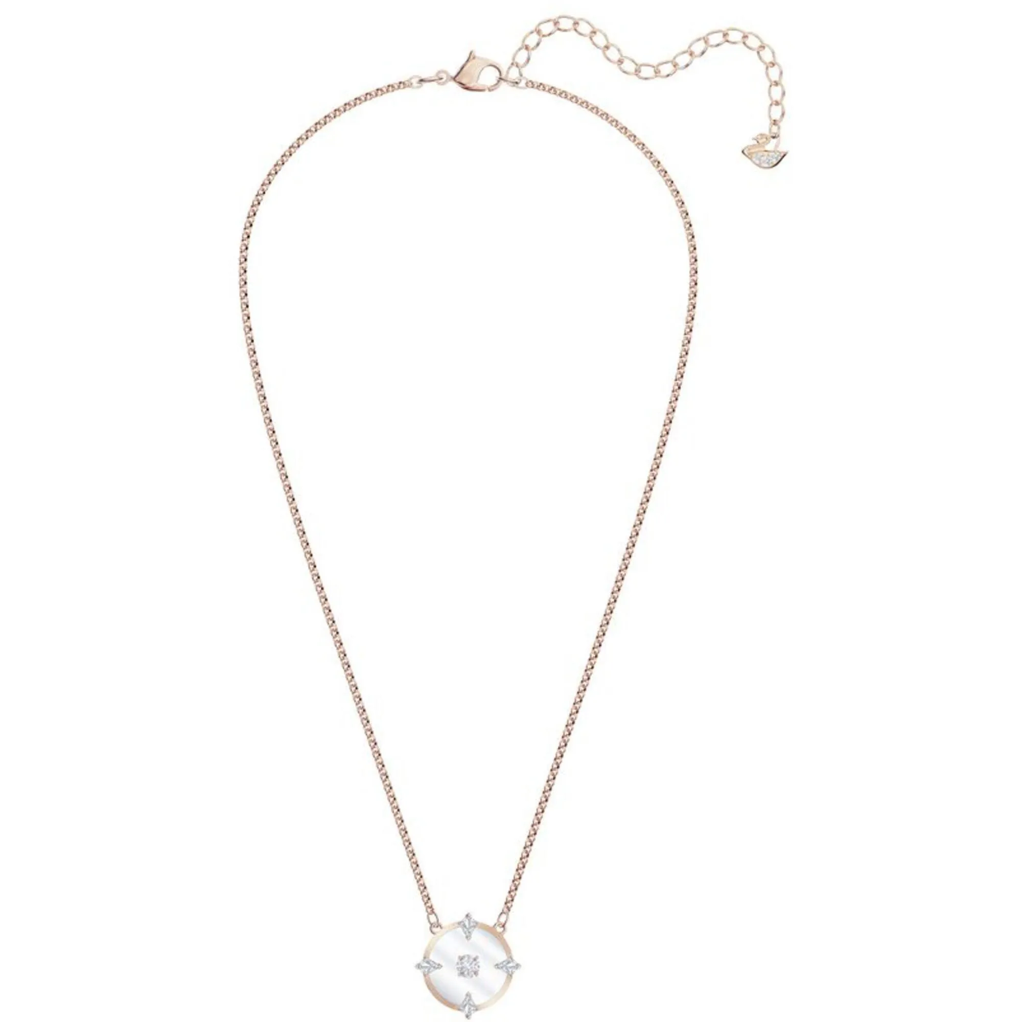 Swarovski Jewelry Swarovski Women's Necklace - North Rose Gold Round Glass and Crystals | 5551797