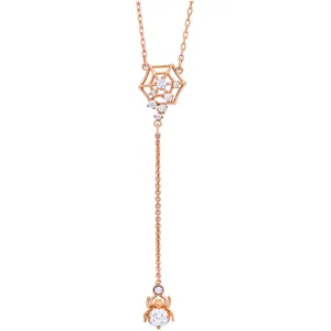 Swarovski Jewelry Swarovski Women's Necklace - Precisely Rose Gold Plated White Crystal Y | 5499885