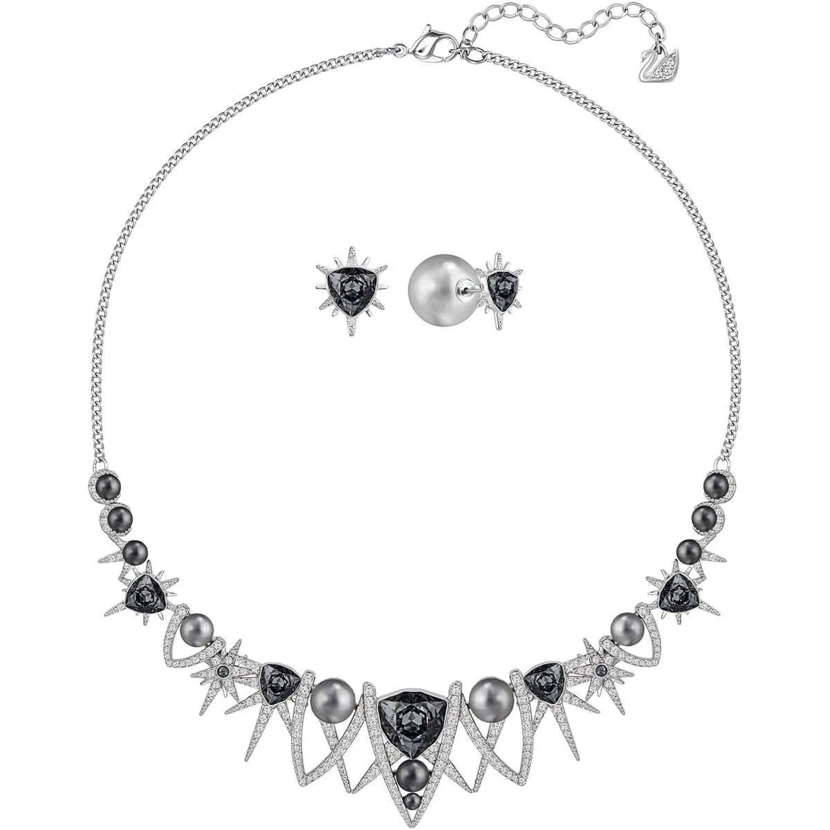 Swarovski Jewelry Swarovski Women's Necklace Set - Fantastic Gray & Clear Crystal | 5259472
