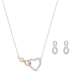 Swarovski Jewelry Swarovski Women's Necklace Set - Swarovski Infinity Heart Rose Gold | 5521040