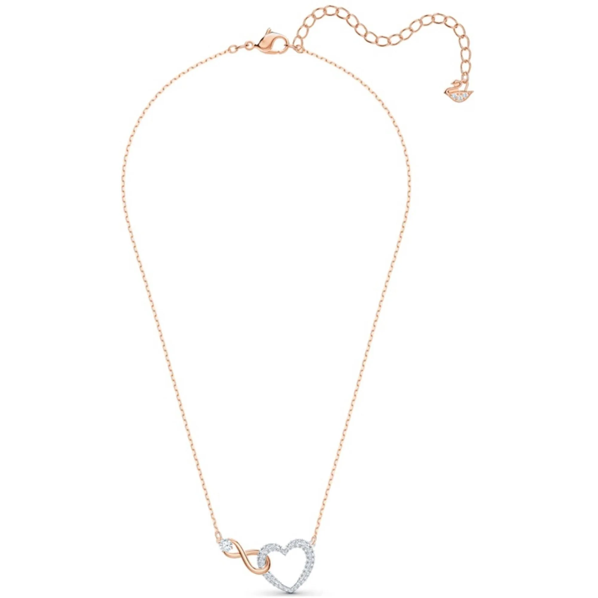 Swarovski Jewelry Swarovski Women's Necklace Set - Swarovski Infinity Heart Rose Gold | 5521040