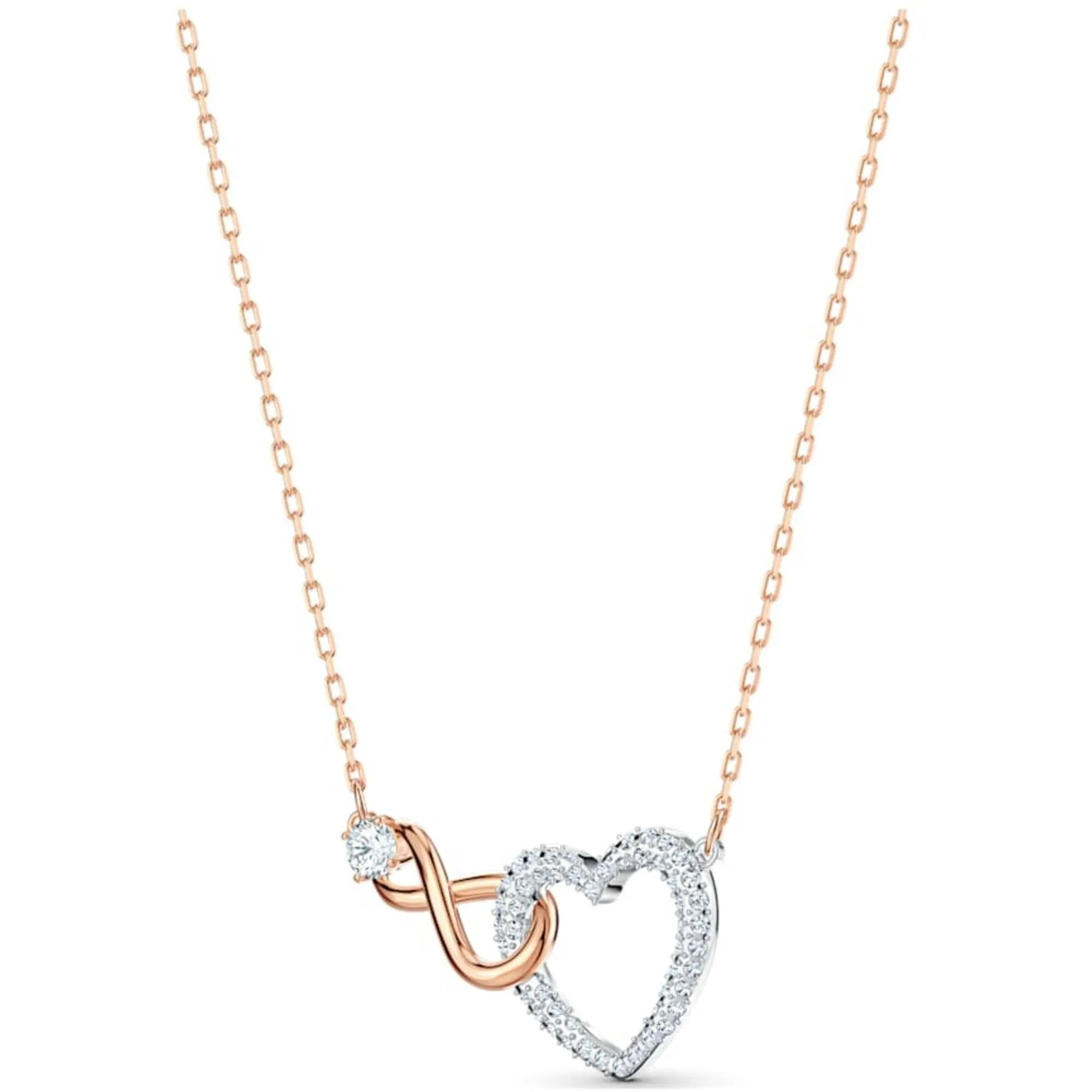 Swarovski Jewelry Swarovski Women's Necklace Set - Swarovski Infinity Heart Rose Gold | 5521040