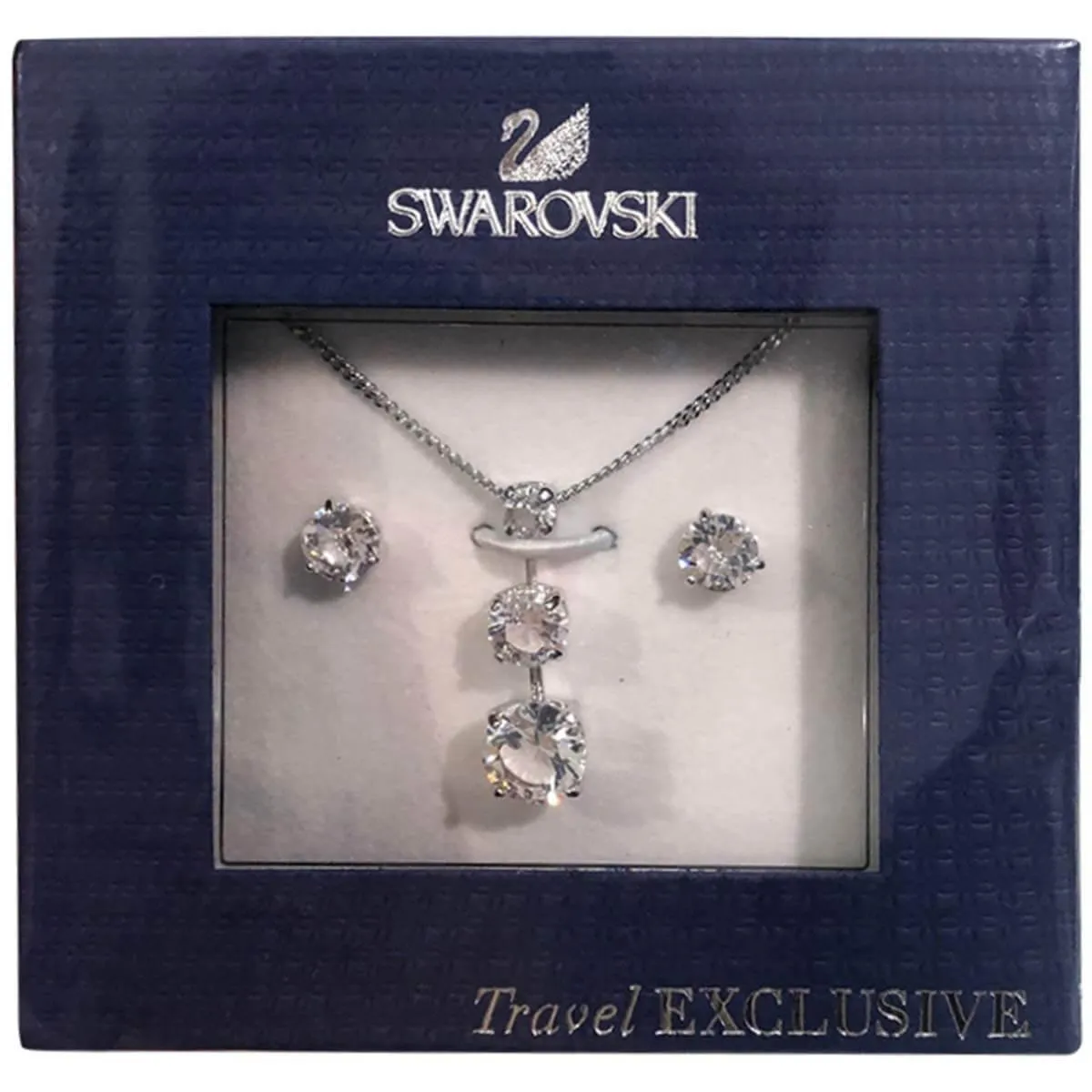 Swarovski Jewelry Swarovski Women's Necklace Set - Trio Crystal Platinum Plated | 1080189