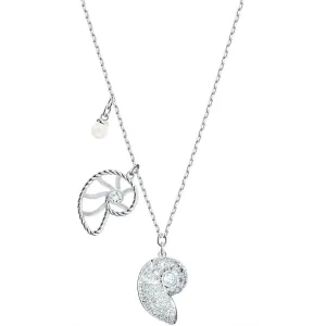 Swarovski Jewelry Swarovski Women's Necklace - Shell Nautilus Crystal Pearl Pendant | 5520669