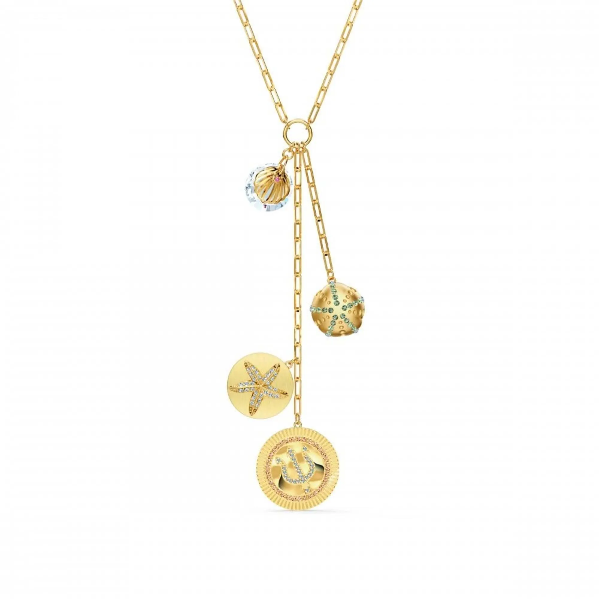 Swarovski Jewelry Swarovski Women's Necklace - Shine Yellow Gold Plated Colored Crystals | 5524186