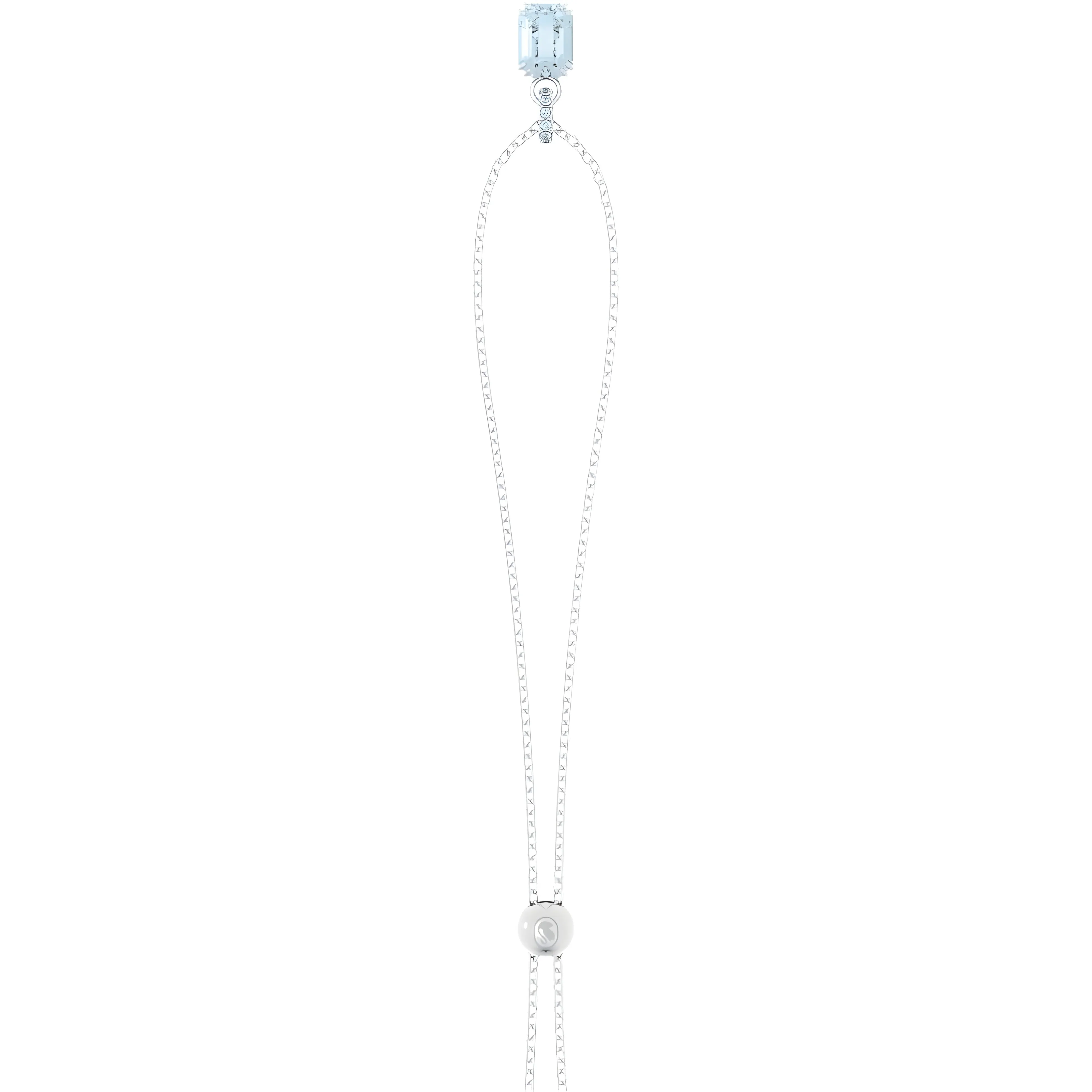 Swarovski Jewelry Swarovski Women's Necklace - Signum Swan Blue Crystals Pave Long | 5628546