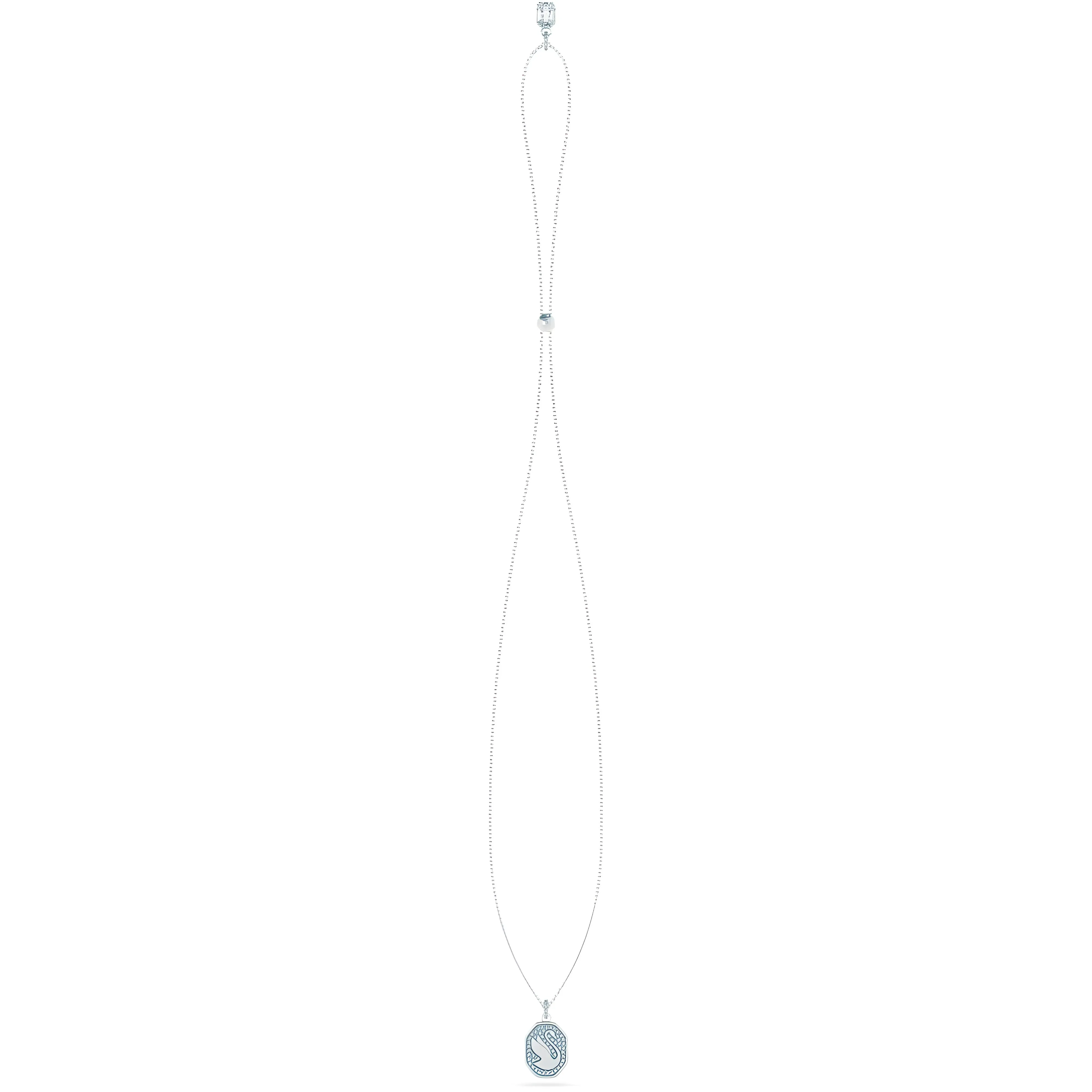 Swarovski Jewelry Swarovski Women's Necklace - Signum Swan Blue Crystals Pave Long | 5628546