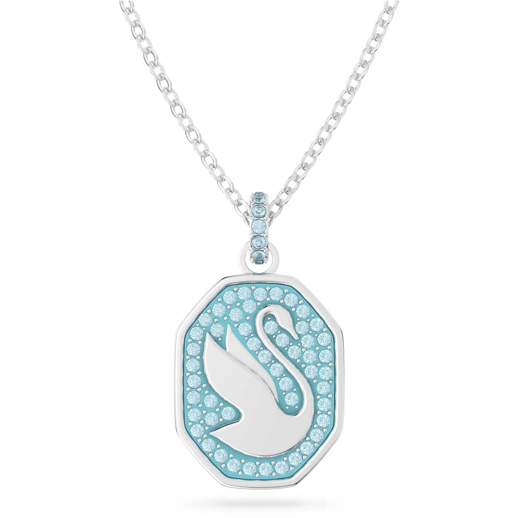 Swarovski Jewelry Swarovski Women's Necklace - Signum Swan Blue Crystals Pave Long | 5628546