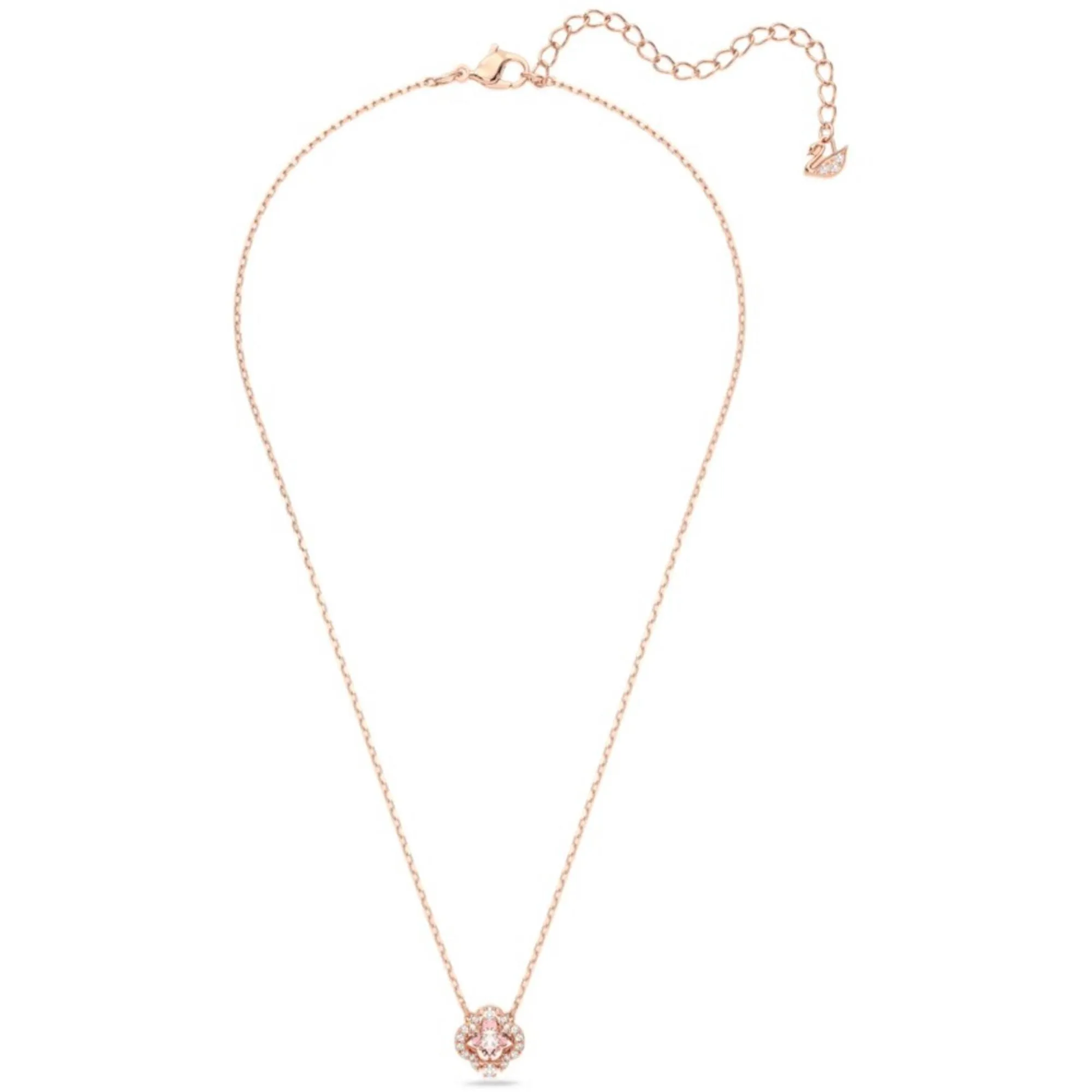 Swarovski Jewelry Swarovski Women's Necklace - Sparkling Dance Pink Stone Rose Gold Chain | 5514488