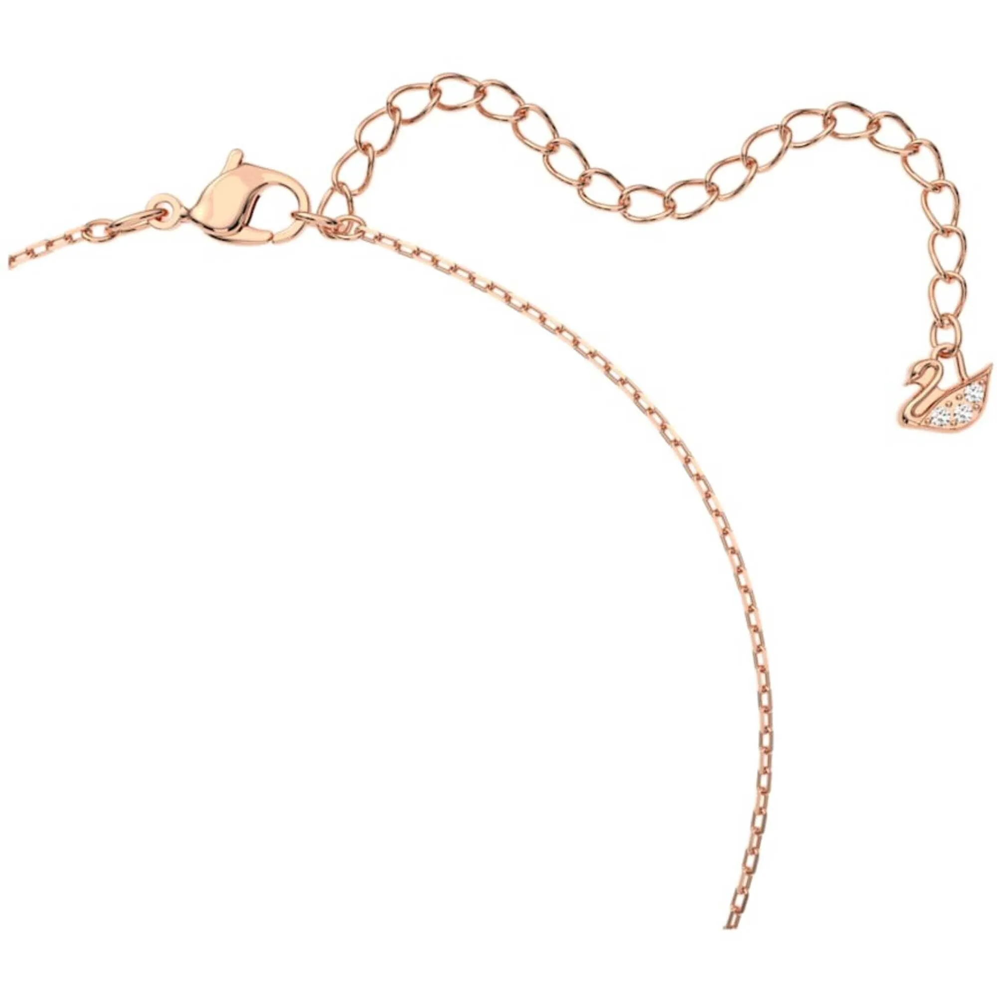 Swarovski Jewelry Swarovski Women's Necklace - Sparkling Dance Pink Stone Rose Gold Chain | 5514488