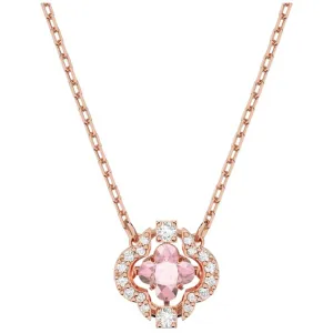 Swarovski Jewelry Swarovski Women's Necklace - Sparkling Dance Pink Stone Rose Gold Chain | 5514488