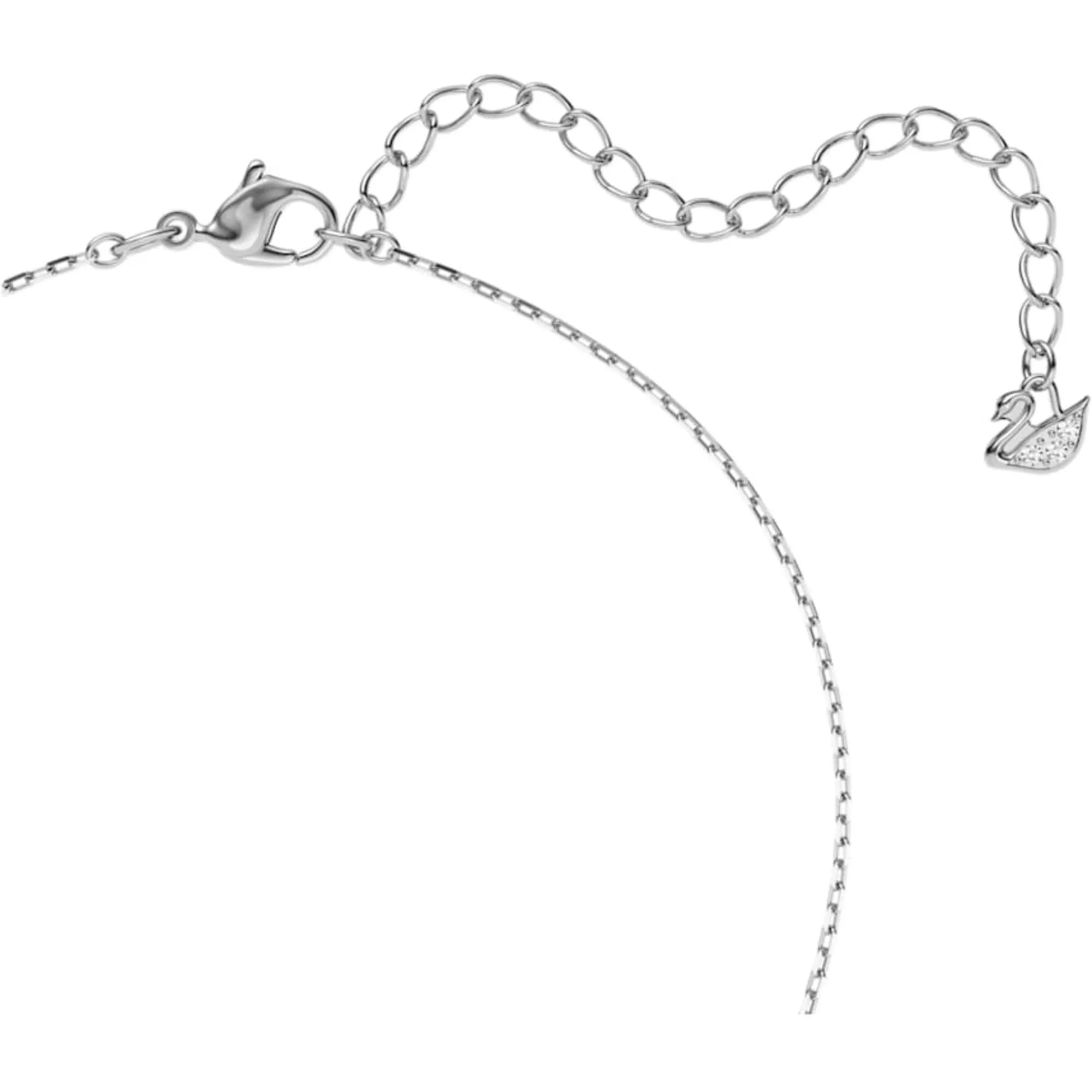Swarovski Jewelry Swarovski Women's Necklace - Sparkling Dance Rhodium Plated Round Blue Stone | 5279425