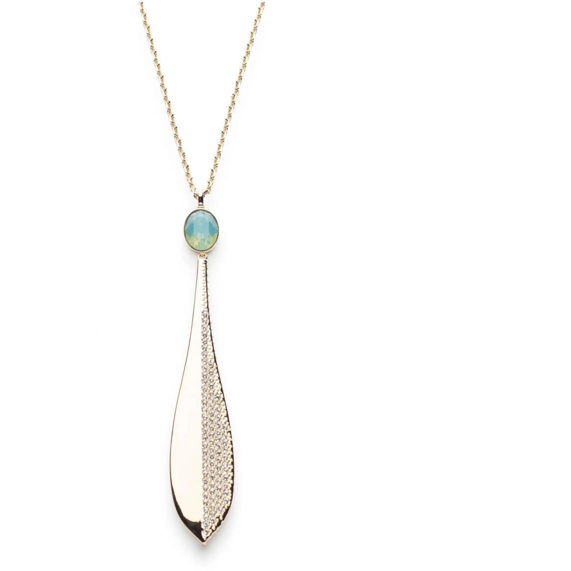 Swarovski Jewelry Swarovski Women's Necklace - Stunning Yellow Gold White and Blue Crystal | 5515463
