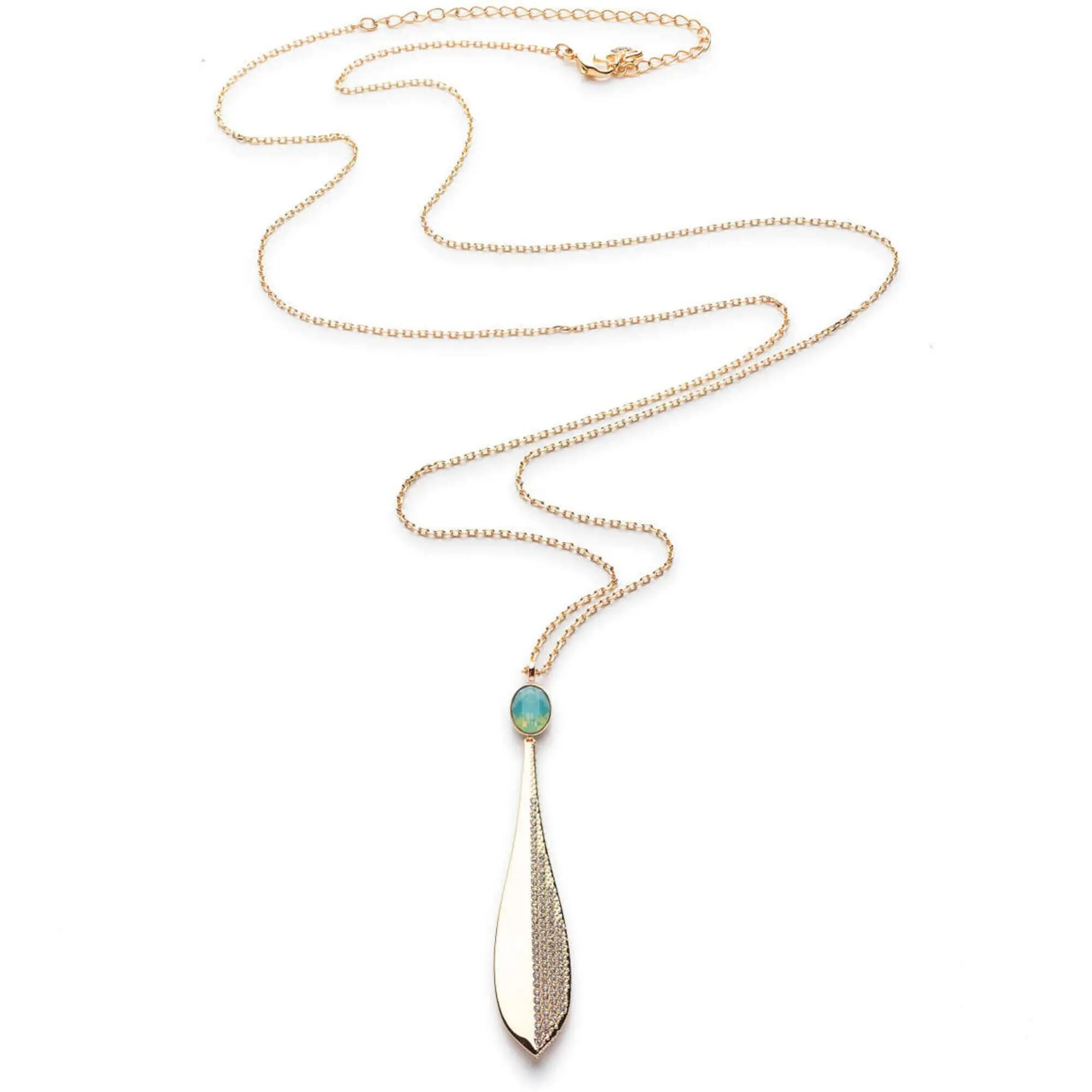 Swarovski Jewelry Swarovski Women's Necklace - Stunning Yellow Gold White and Blue Crystal | 5515463