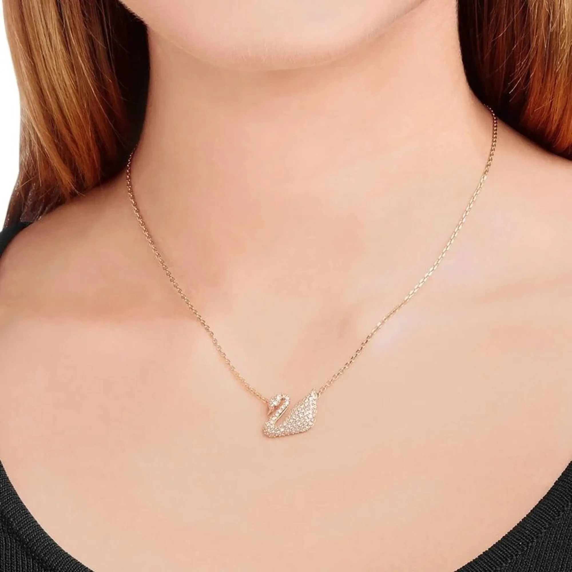 Swarovski Jewelry Swarovski Women's Necklace - Swan Crystal Pave Rose Gold Plated | 5121597