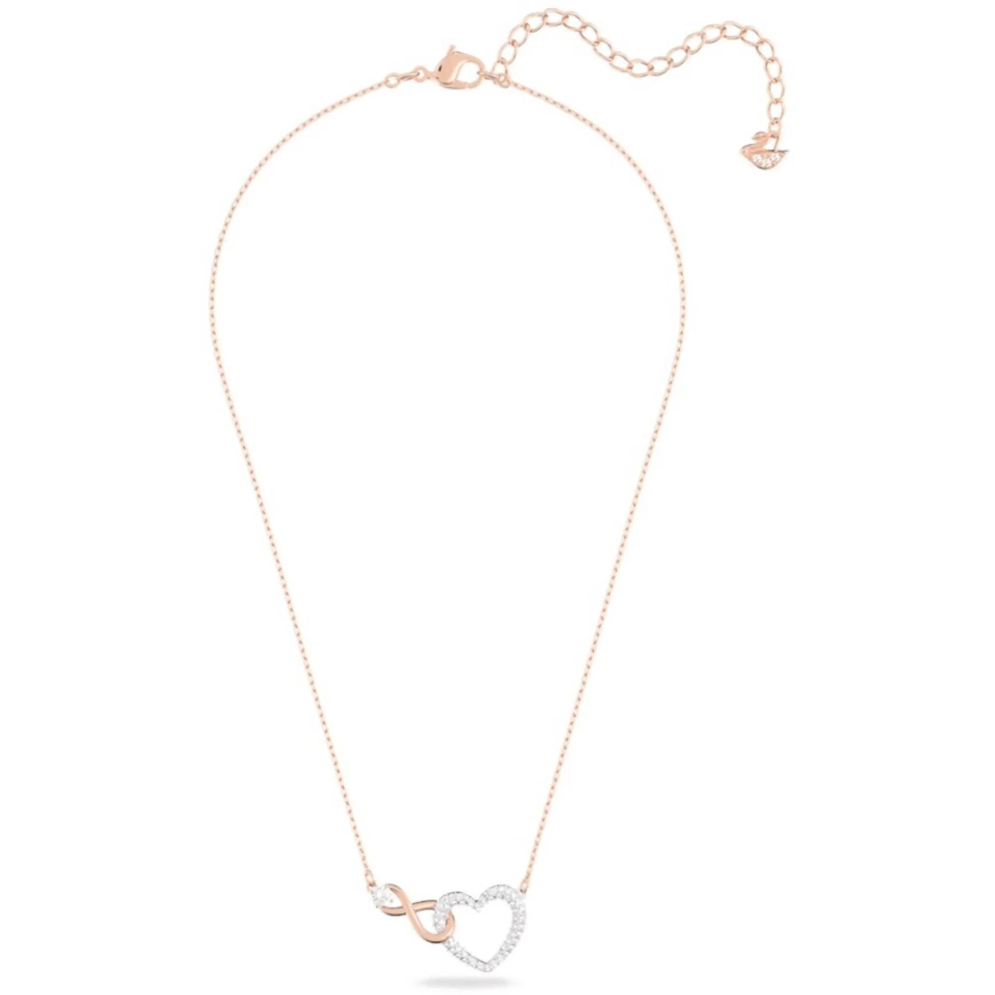 Swarovski Jewelry Swarovski Women's Necklace - Swarovski Infinity Heart Shape Rose Gold | 5518865
