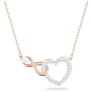Swarovski Jewelry Swarovski Women's Necklace - Swarovski Infinity Heart Shape Rose Gold | 5518865