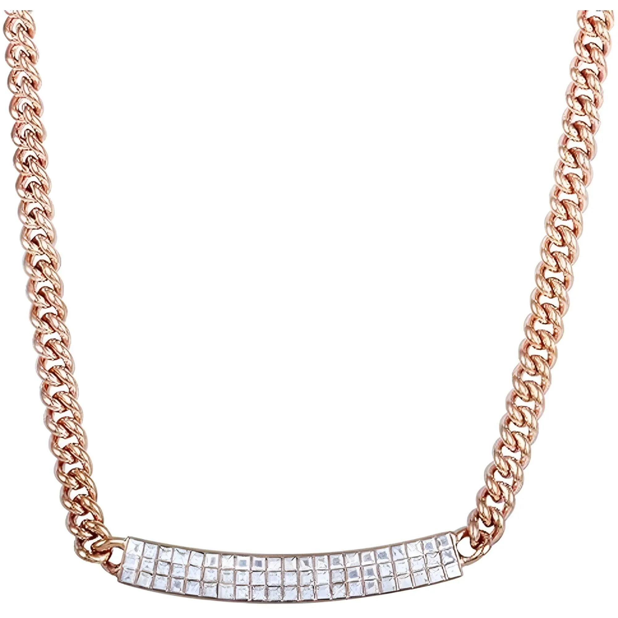Swarovski Jewelry Swarovski Women's Necklace - Vio Crystals Pave with Rose Gold Plated Chain | 5192265