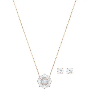 Swarovski Jewelry Swarovski Women's Pendant and Earring Set - Sunshine Rose Gold Plated | 5480468