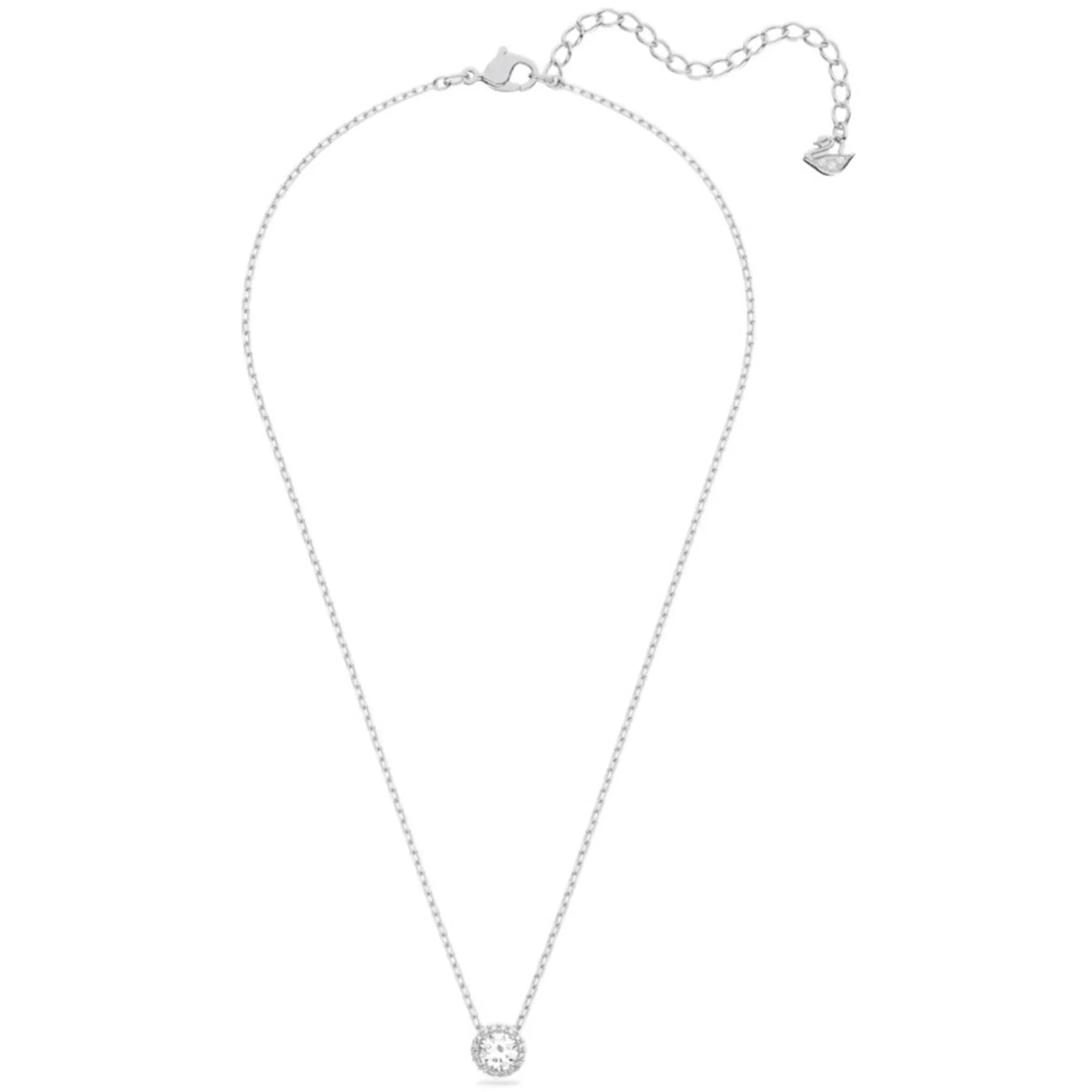 Swarovski Jewelry Swarovski Women's Pendant - Angelic Round Cut White Stone Rhodium Plated | 5567931