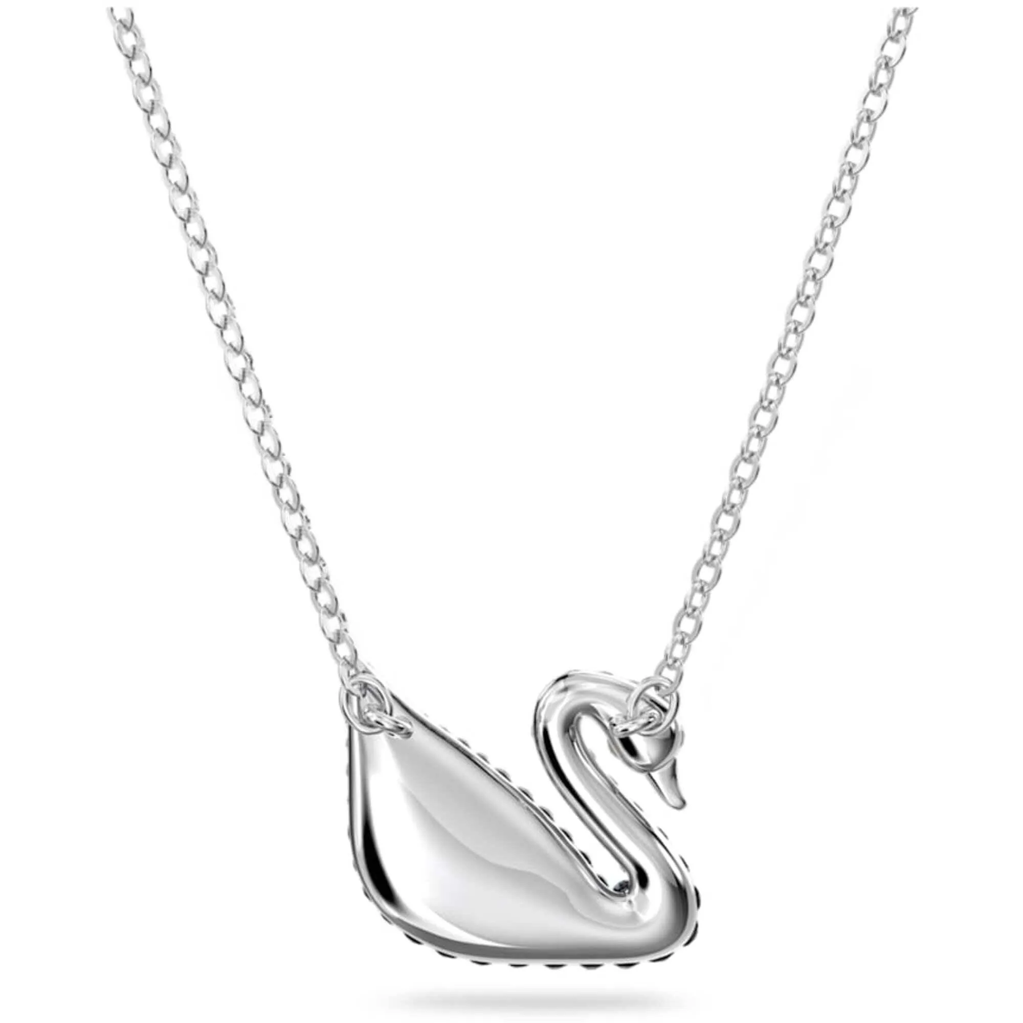 Swarovski Jewelry Swarovski Women's Pendant - Iconic Swan Grey Rhodium Plated Lobster Clasp | 5614103