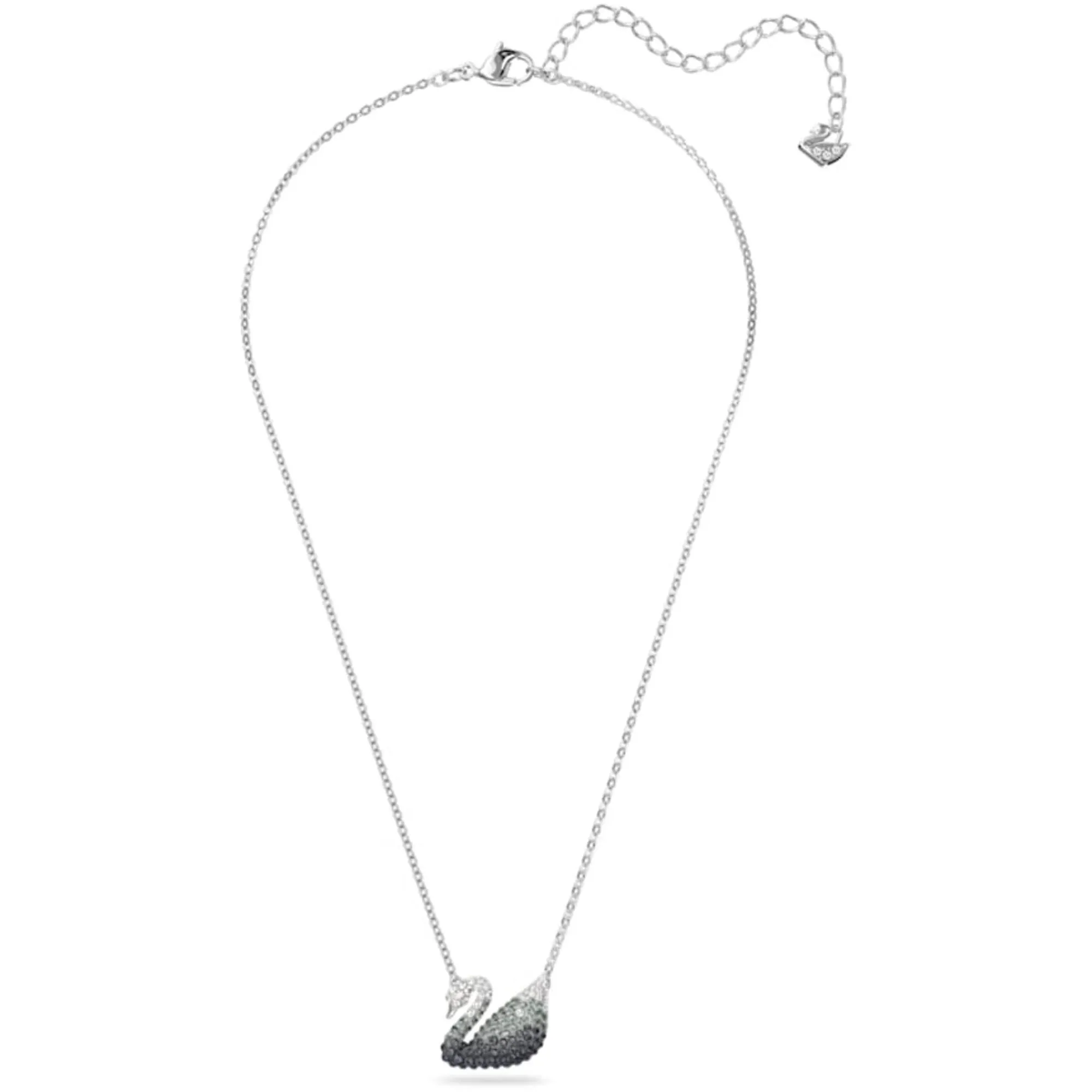 Swarovski Jewelry Swarovski Women's Pendant - Iconic Swan Grey Rhodium Plated Lobster Clasp | 5614103