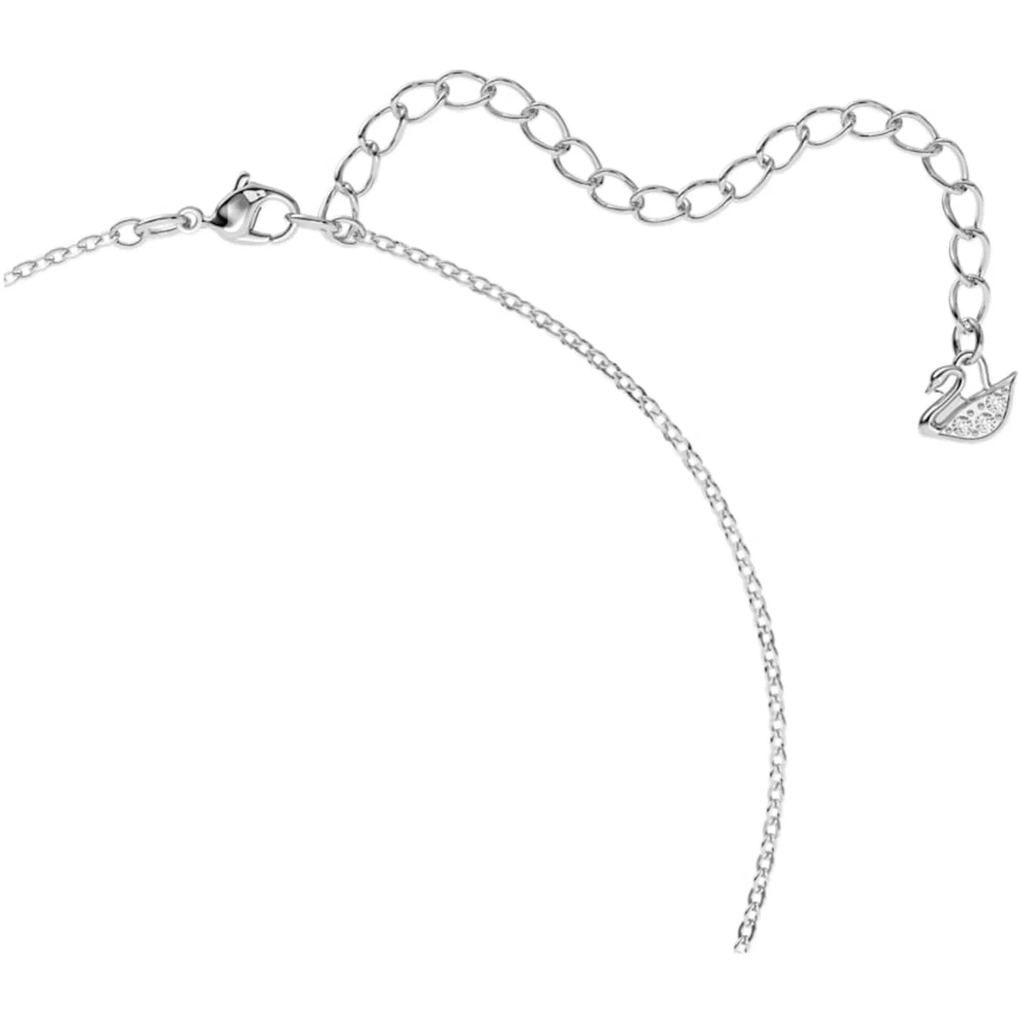 Swarovski Jewelry Swarovski Women's Pendant - Iconic Swan Grey Rhodium Plated Lobster Clasp | 5614103
