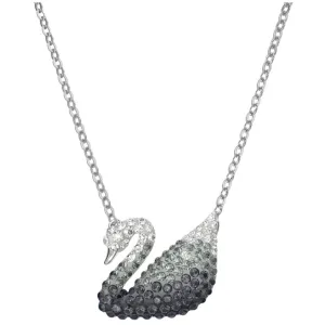 Swarovski Jewelry Swarovski Women's Pendant - Iconic Swan Grey Rhodium Plated Lobster Clasp | 5614103
