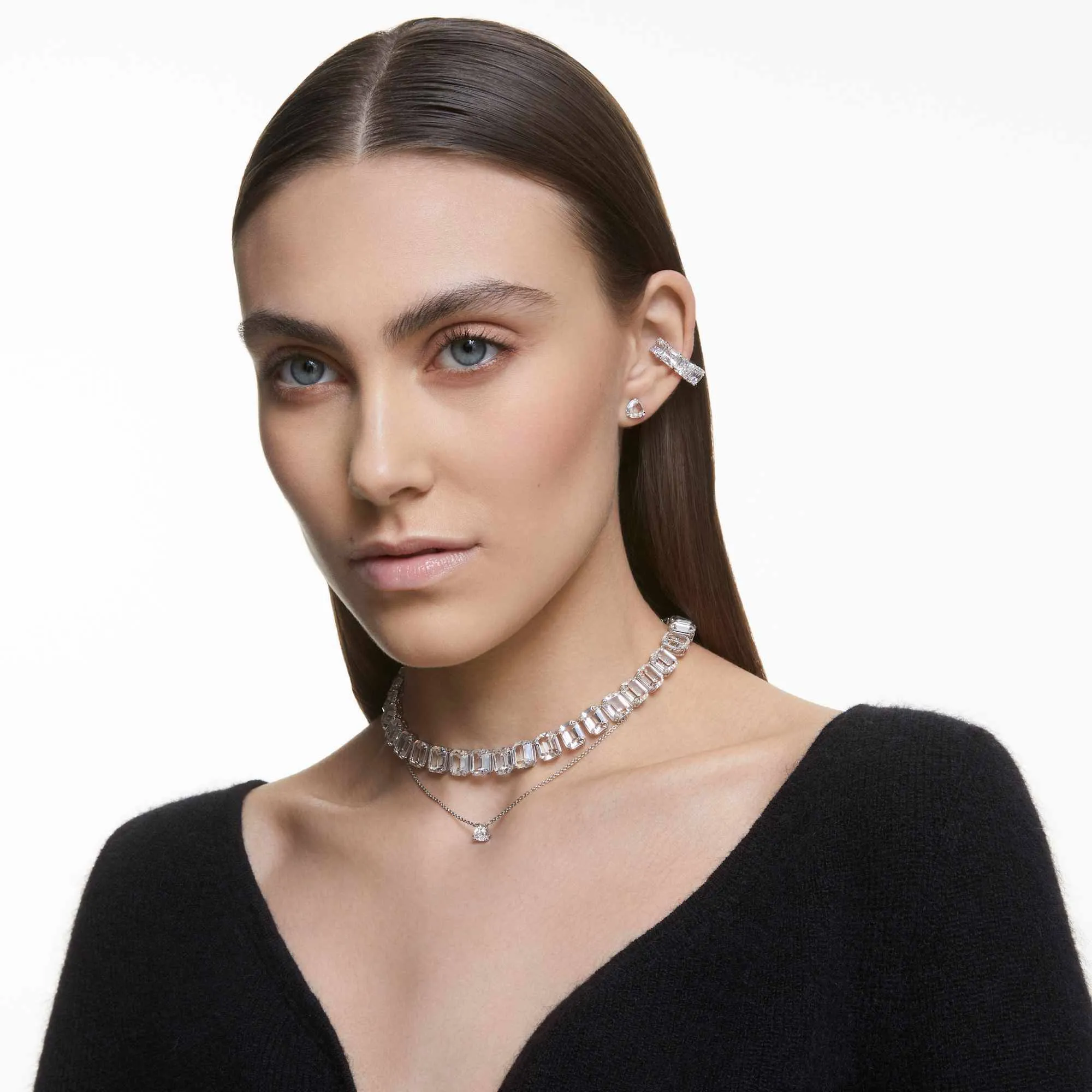 Swarovski Jewelry Swarovski Women's Pendant - Matrix Trilliant Cut Zirconia Rhodium Plated | 5628352