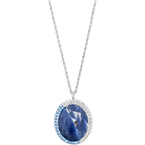 Swarovski Jewelry Swarovski Women's Pendant Necklace - Rhodium with Blue and Clear Crystals | 5135151