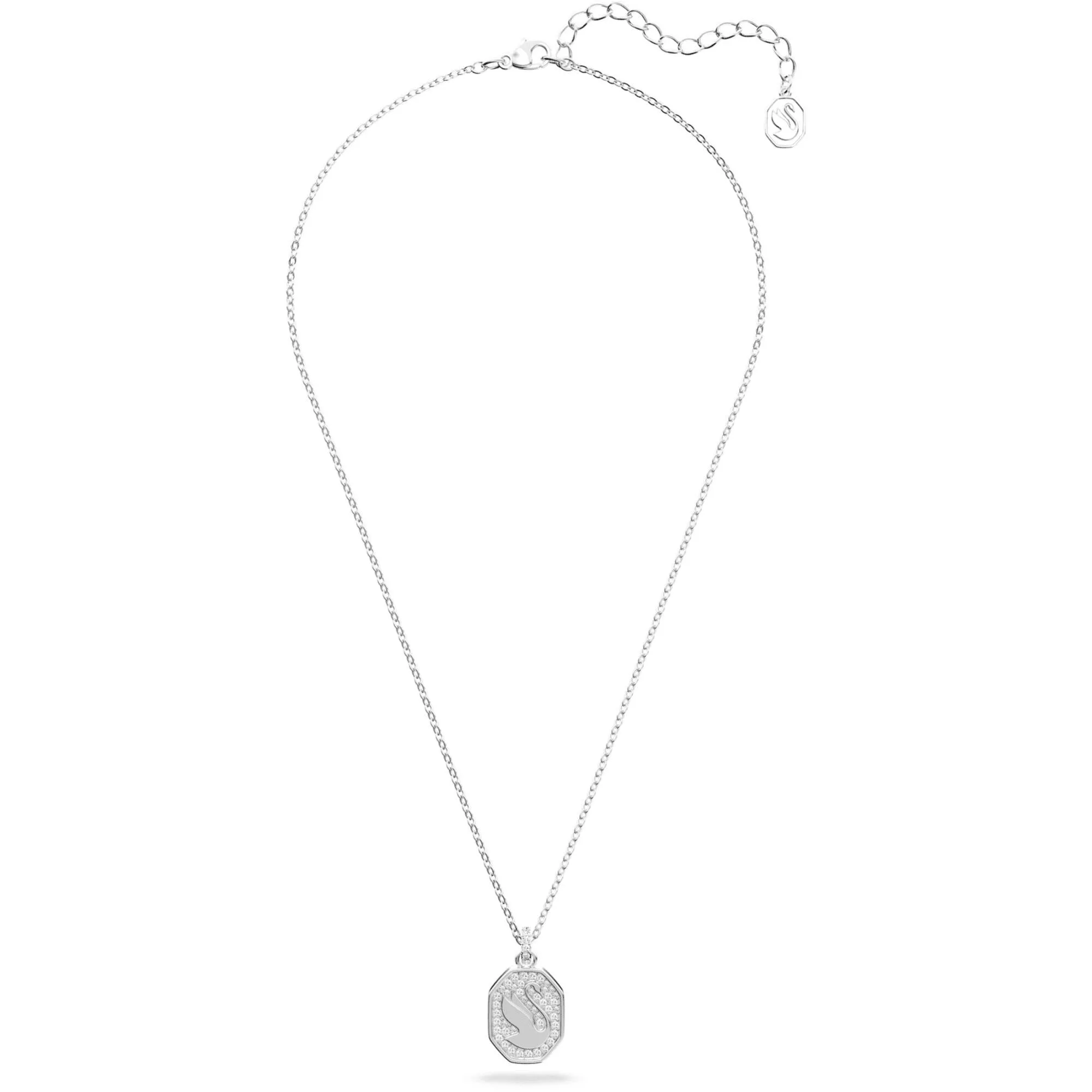 Swarovski Jewelry Swarovski Women's Pendant Necklace - Signum Swan Rhodium Plated Long | 5621098