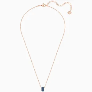 Swarovski Jewelry Swarovski Women's Pendant Necklace - Stone Blue Rose Gold Plated | 5389431