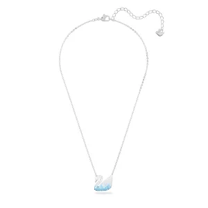 Swarovski Jewelry Swarovski Women's Pendant Necklace - Swan Medium Blue and White Crystals | 5633856