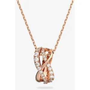 Swarovski Jewelry Swarovski Women's Pendant Necklace - Twist Rose Gold Tone Plated Crystal | 5620549