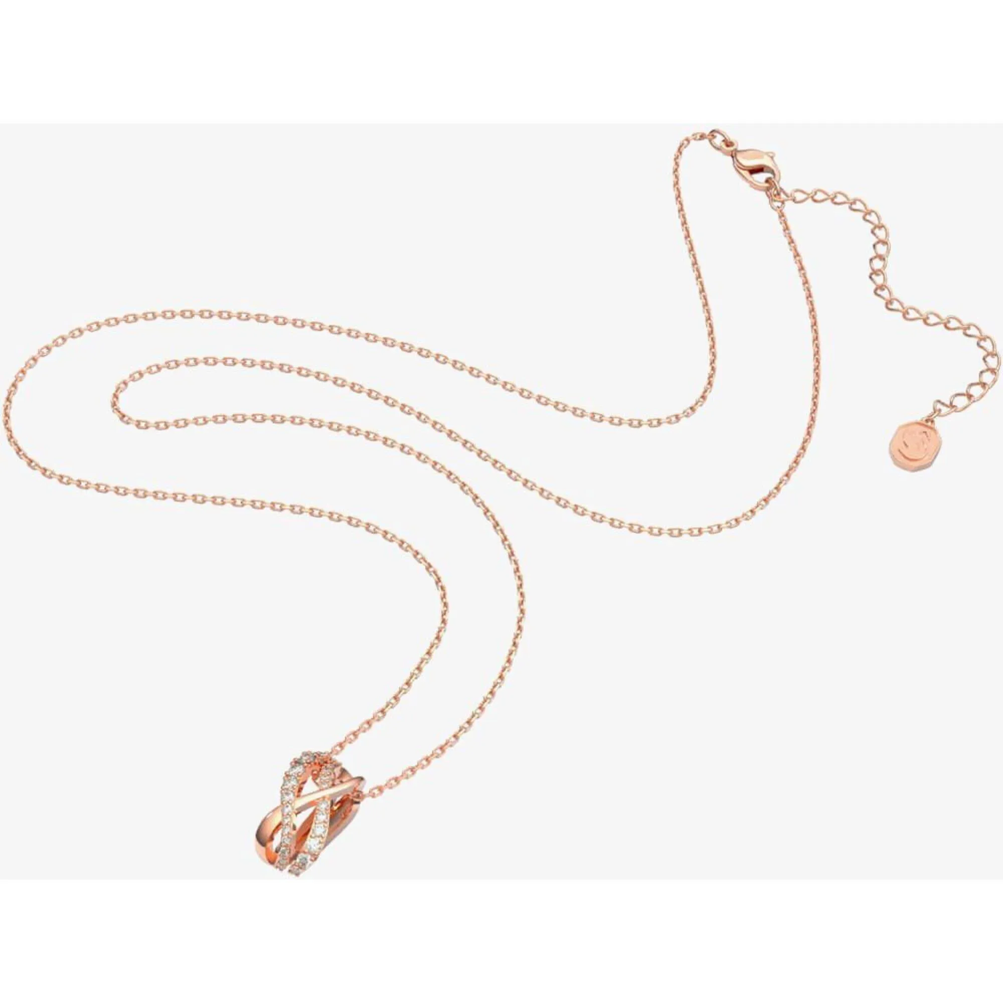 Swarovski Jewelry Swarovski Women's Pendant Necklace - Twist Rose Gold Tone Plated Crystal | 5620549