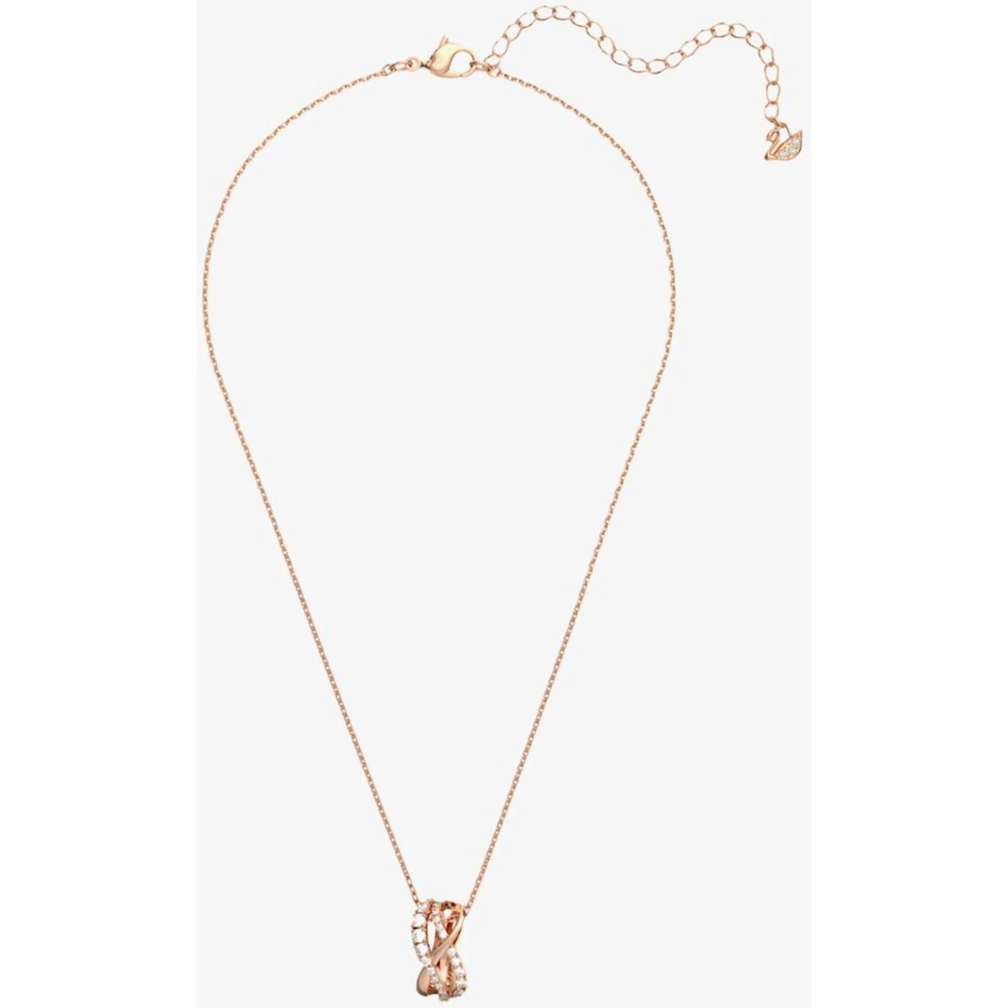 Swarovski Jewelry Swarovski Women's Pendant Necklace - Twist Rose Gold Tone Plated Crystal | 5620549