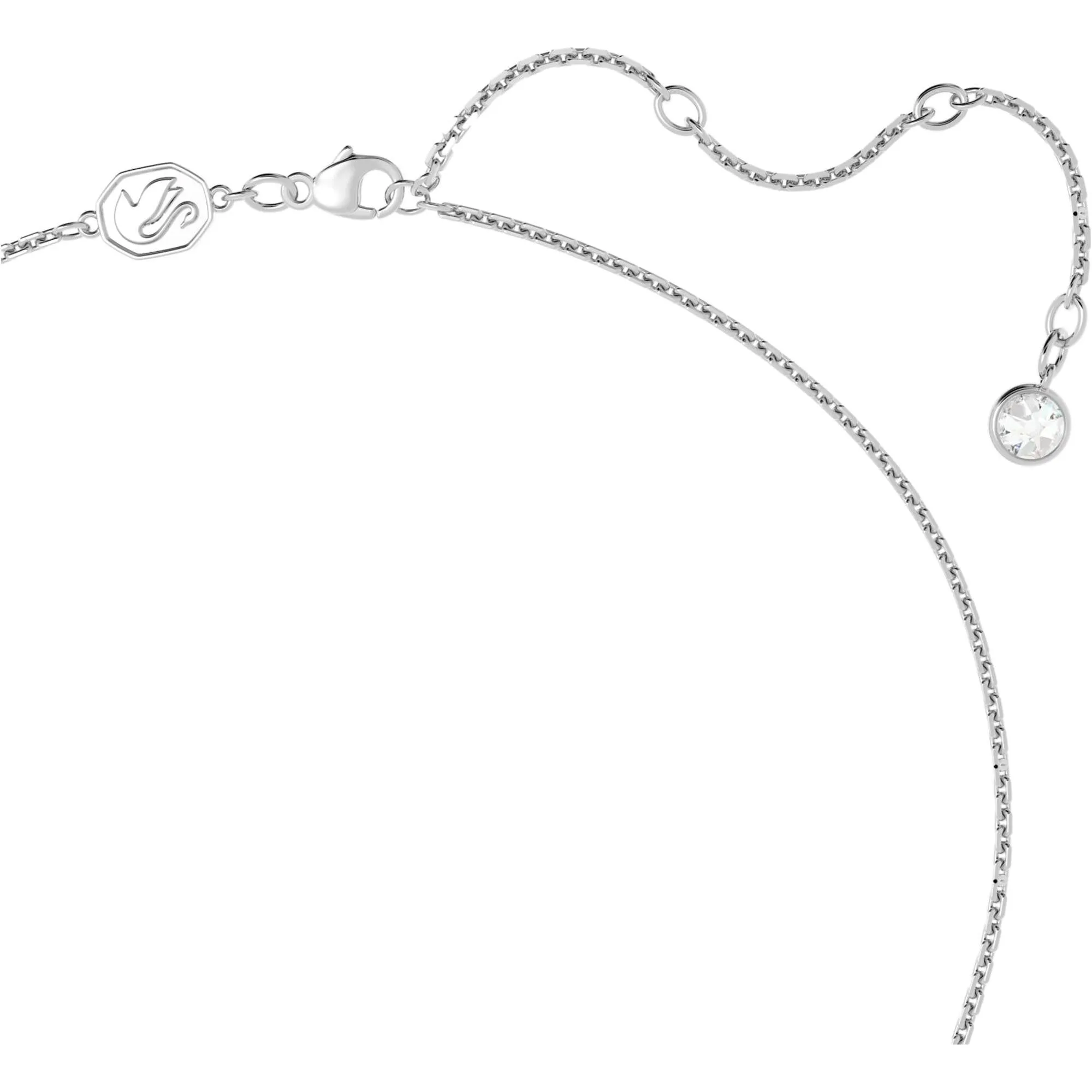 Swarovski Jewelry Swarovski Women's Pendant Necklace - Una Pink Crystal Rhodium Plated Large | 5631931