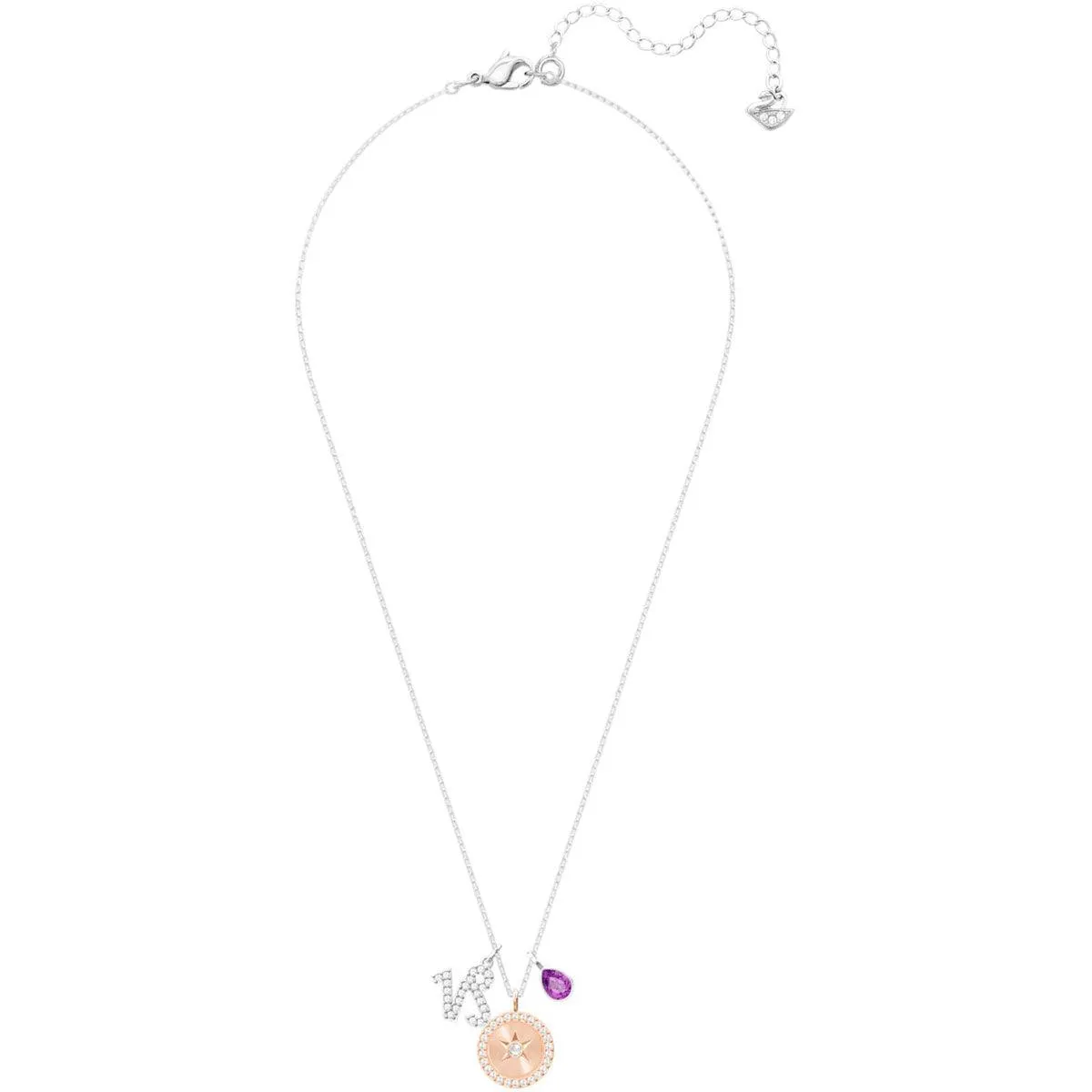 Swarovski Jewelry Swarovski Women's Pendant Necklace - Zodiac Capricorn Sign Rhodium Plated | 5349216