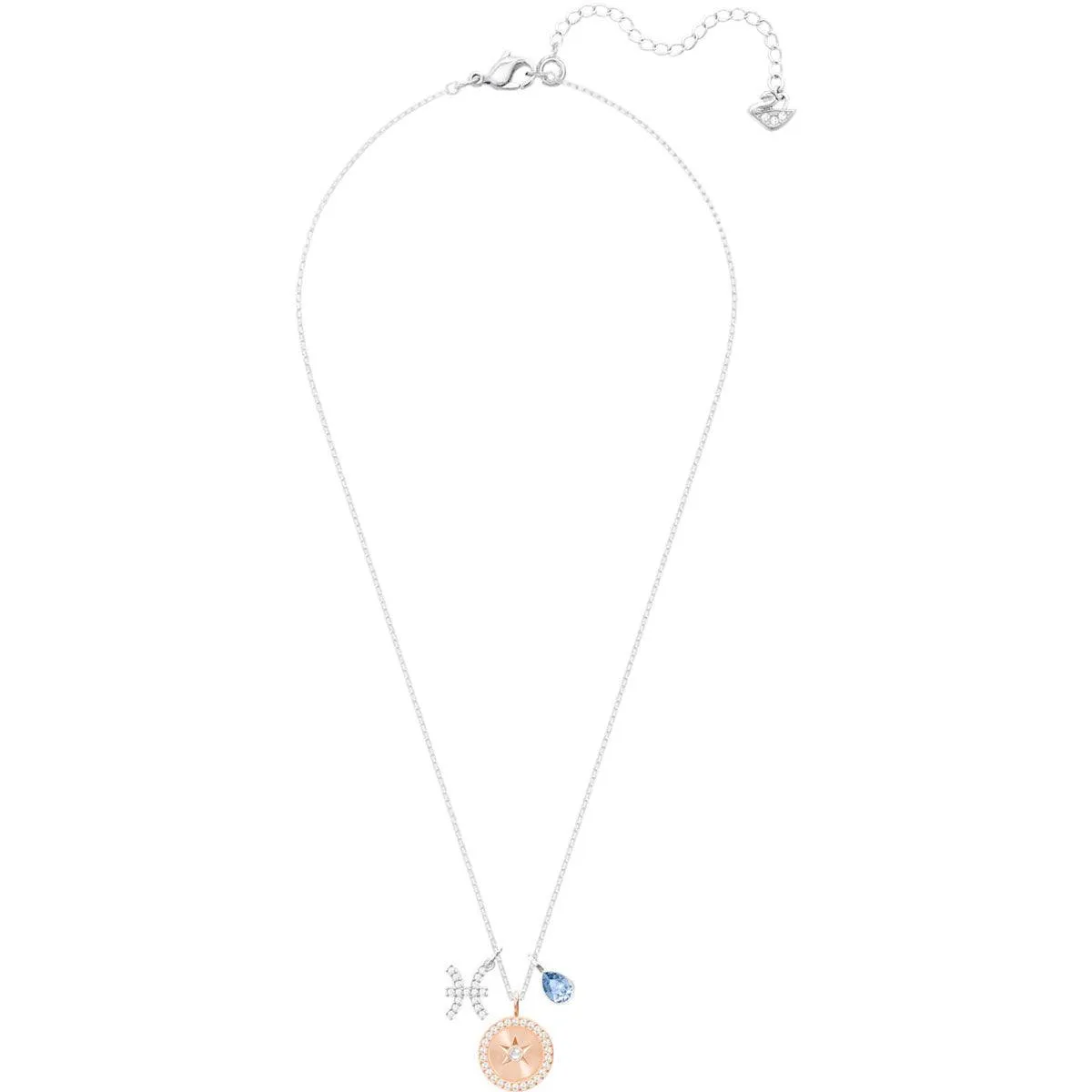 Swarovski Jewelry Swarovski Women's Pendant Necklace - Zodiac Pisces Sign Rhodium Plated | 5349219
