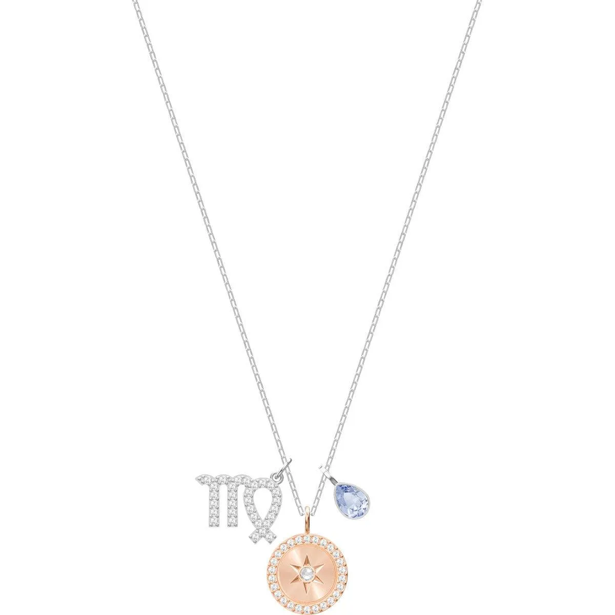 Swarovski Jewelry Swarovski Women's Pendant Necklace - Zodiac Virgo Sign Rhodium Plated | 5349224