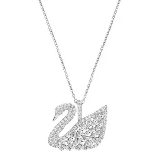 Swarovski Jewelry Swarovski Women's Pendant - Swan Lake Design Rhodium Plated Crystal Pave | 5169080