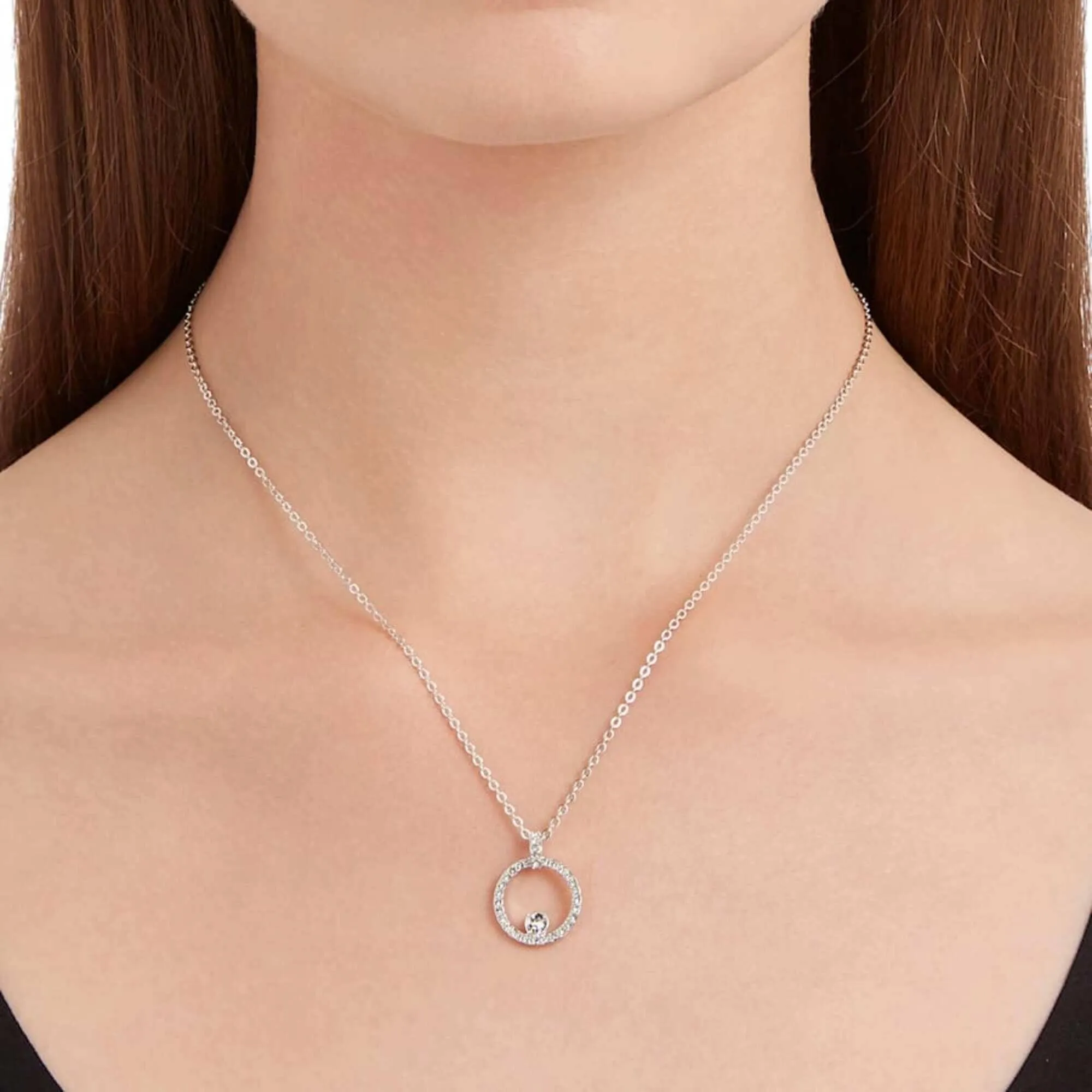 Swarovski Jewelry Swarovski Women's Pendant with Chain - Creativity Circle Shape Crystals | 5198686