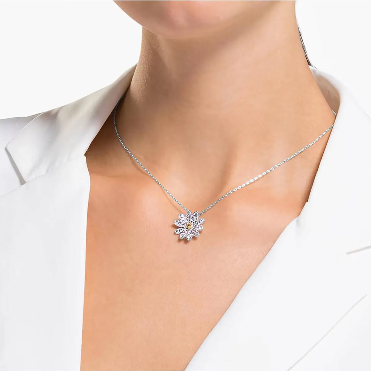 Swarovski Jewelry Swarovski Women's Pendant with Chain - Eternal Flower Crystals | 5512662