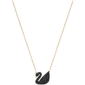 Swarovski Jewelry Swarovski Women's Pendant with Chain - Iconic Swan Black and Rose Gold | 5204134