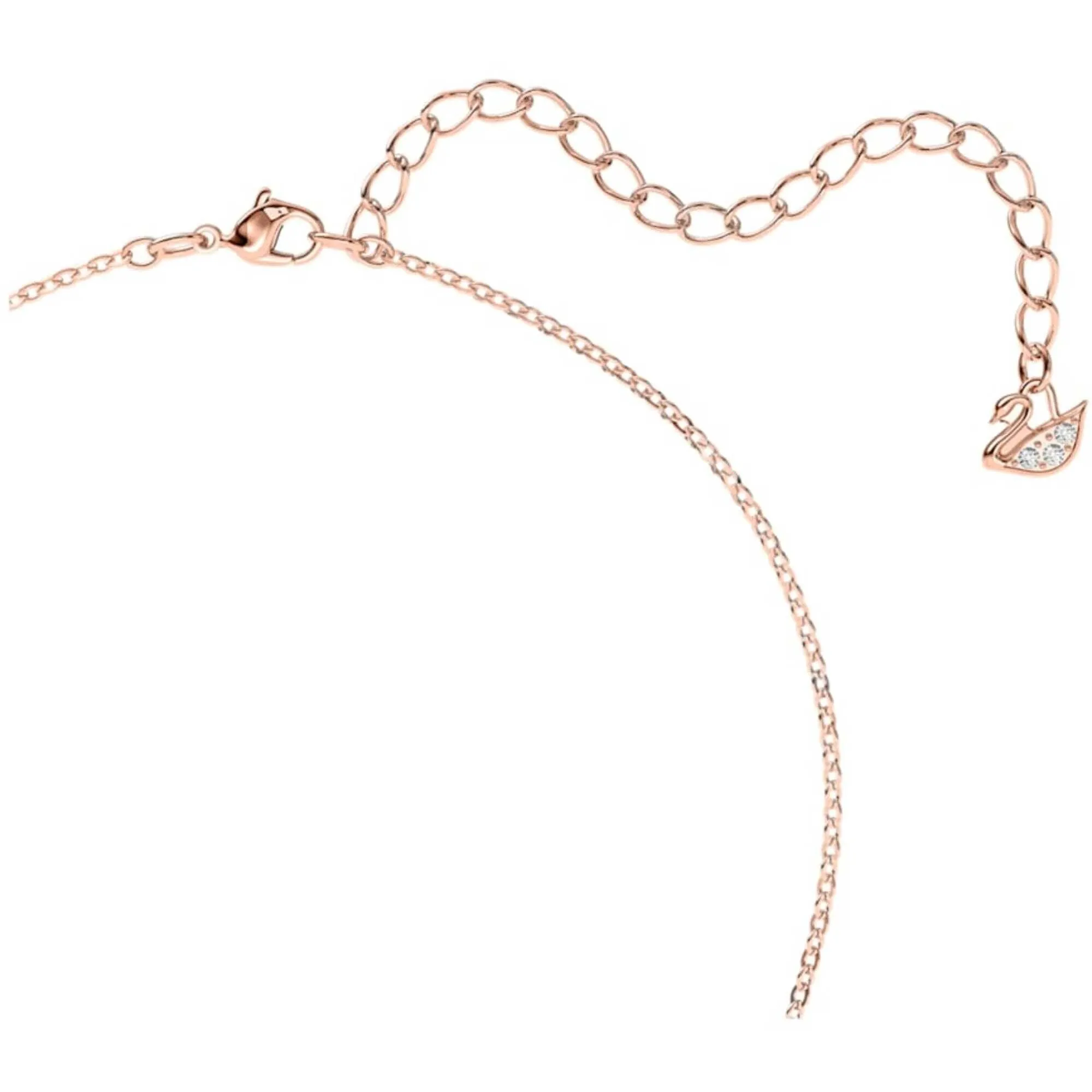 Swarovski Jewelry Swarovski Women's Pendant with Chain - Iconic Swan Black and Rose Gold | 5204134