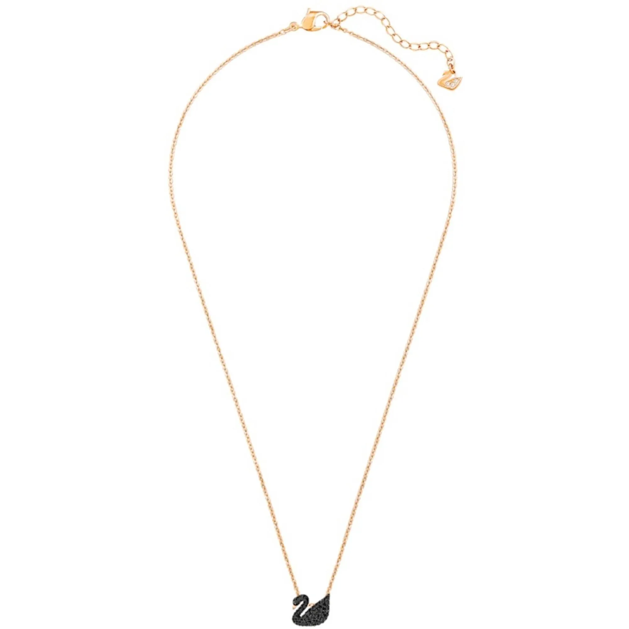Swarovski Jewelry Swarovski Women's Pendant with Chain - Iconic Swan Black Rose Gold, Small | 5204133