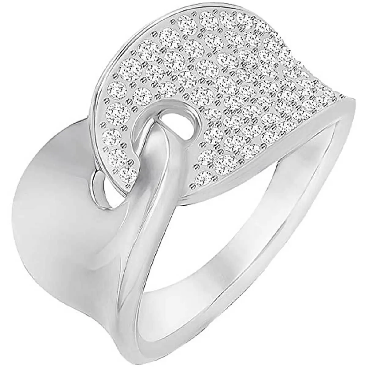 Swarovski Jewelry Swarovski Women's Ring - Guardian Rhodium Plated Crystal Pavé | 5295001